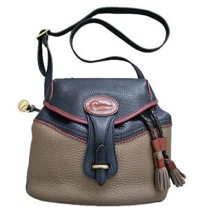 Vintage Dooney & Bourke All-Weather Leather Crossbody Purse Equine USA 85-143418